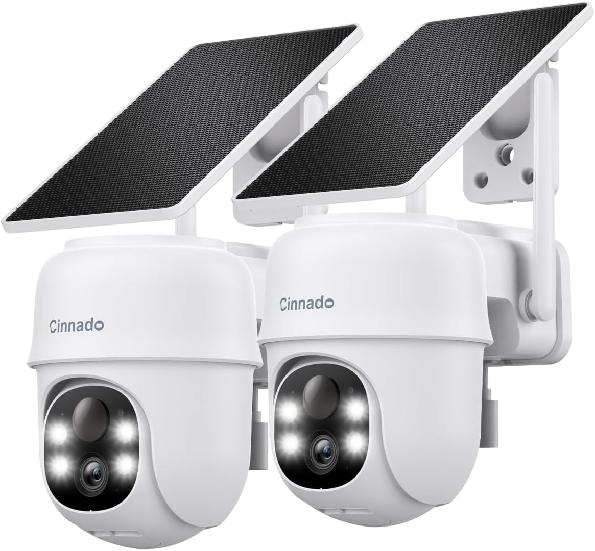 Solar powered security cameras (2 Pack)