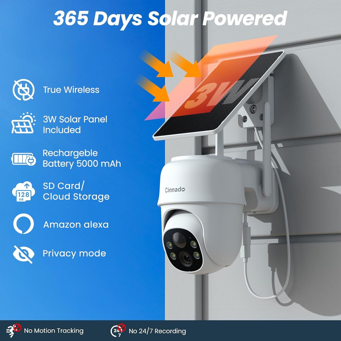 Solar powered security cameras (2 Pack)