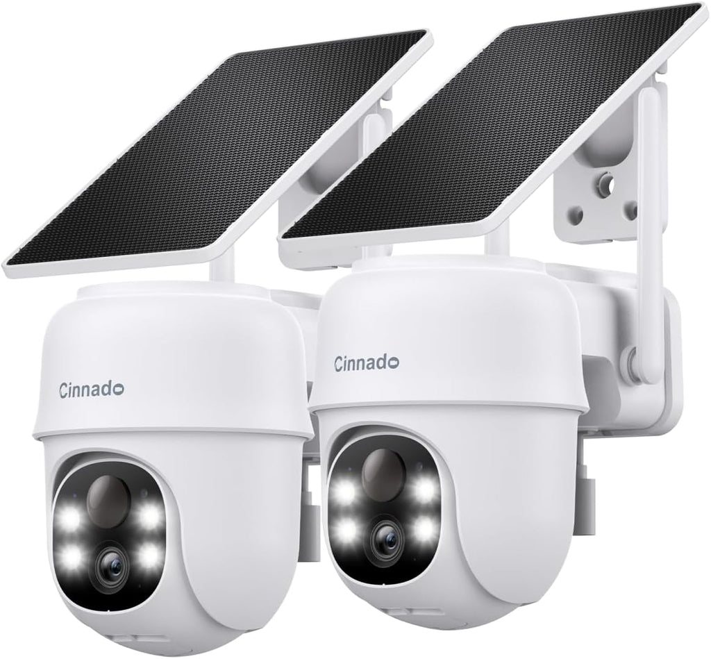 Solar powered security cameras (2 Pack)